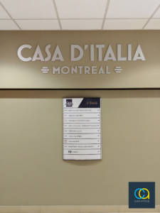 Directory signs for Community Centre Little Italy - Casa d'Italia