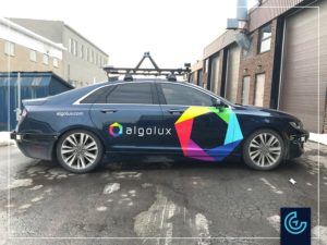 Vehicle lettering on the sedan 2017 Lincoln MKZ for Algolux